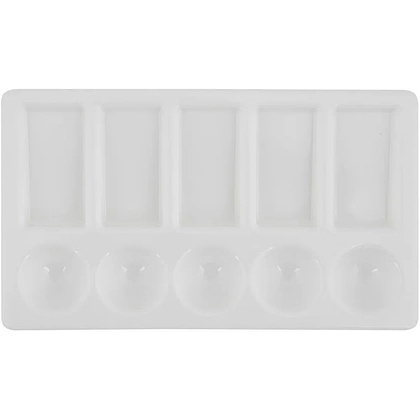 Палитра пластиковая "Сонет", прямоугольная, 10 ячеек, 19x11.5 см