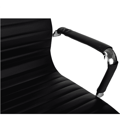 Кресло на полозьях "Бюрократ CH-883-LOW-V", экокожа, черный, металл хром - 6