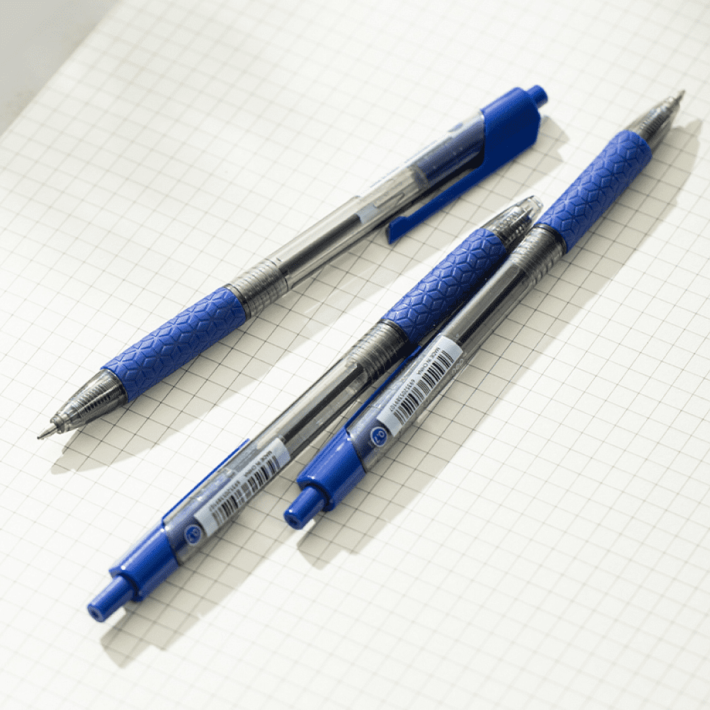 Ручка шариковая автоматическая "Arrow", 0.7 мм, прозрачный, синий, стерж. синий - 3