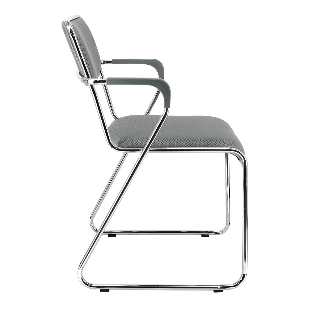 Стул для посетителей EVERPROF "Fix Plus", ткань, металл, серый - 2