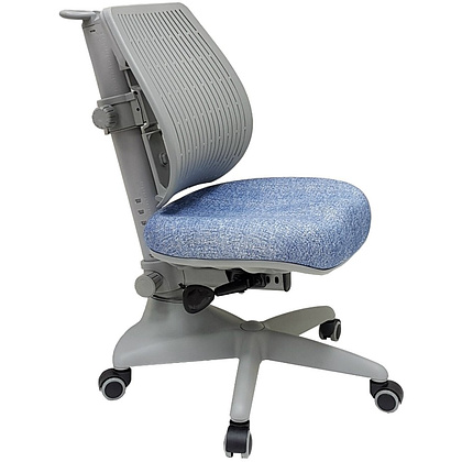 Кресло детское Comf-Pro UR-C3 SPEED ULTRA Chair, пластик, ткань, голубой джинс, пластик, корпус серый, с чехлом салатовым, серый