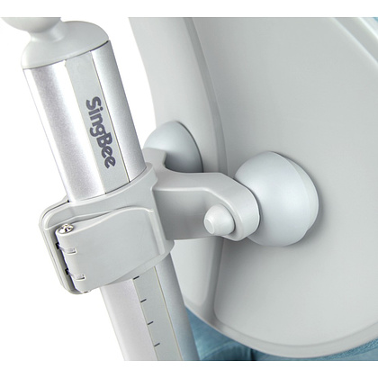 Кресло детское SingBee Cobee 138, ткань, серый, пластик, корпус серый, подставка для ног, с чехлом серым - 7