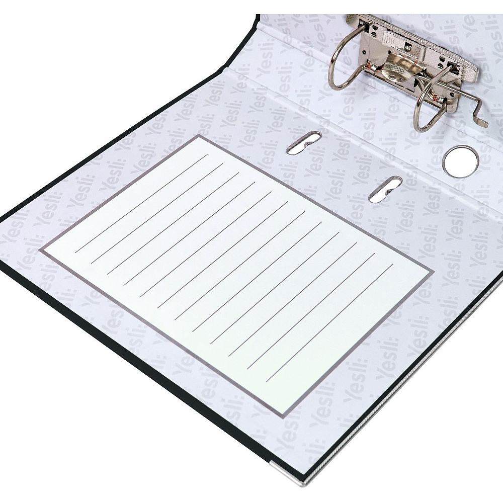 Папка-регистратор "Yesli:", А4, 50 мм, ПВХ Эко, черный - 8