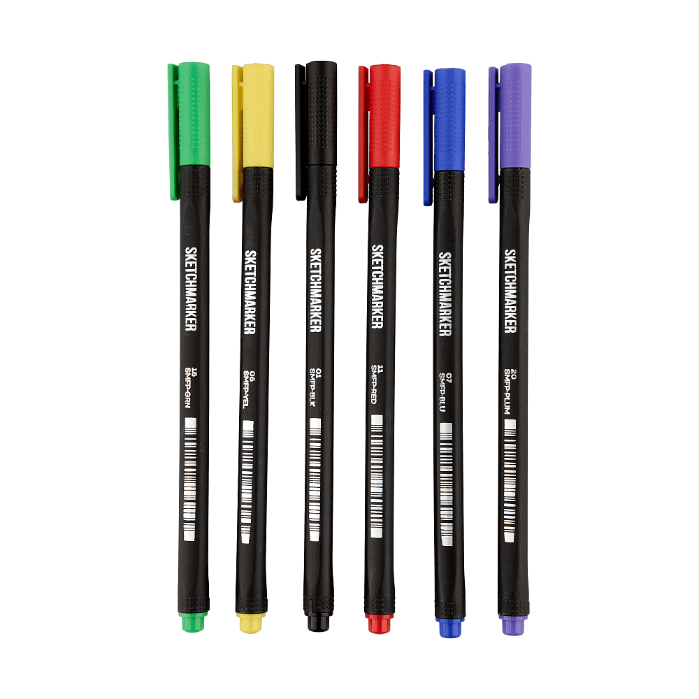 Ручка капиллярная "Sketchmarker Artist fine pen Main", 6 шт - 3