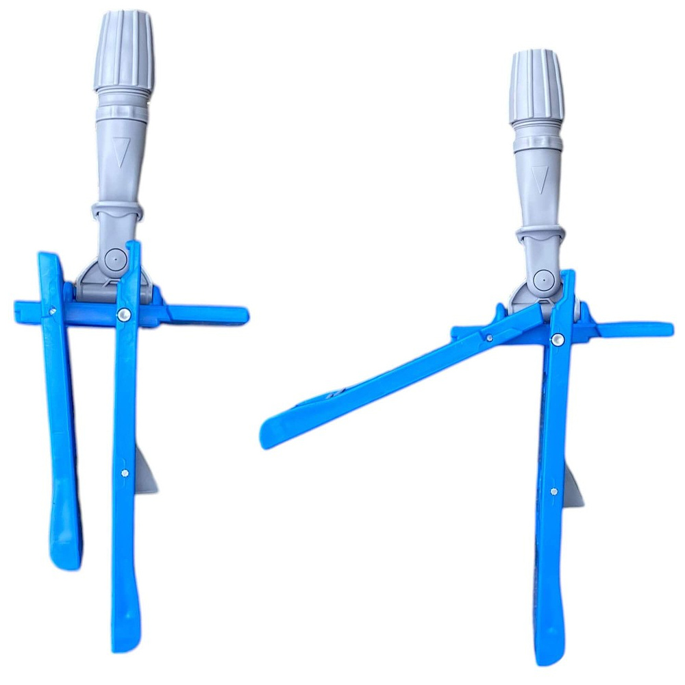 Держатель для мопов с зажимами, 40 см, синий, серый - 5