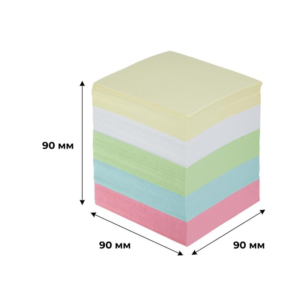 Бумага для заметок "Attache Economy", 90x90x90 мм, ассорти - 3