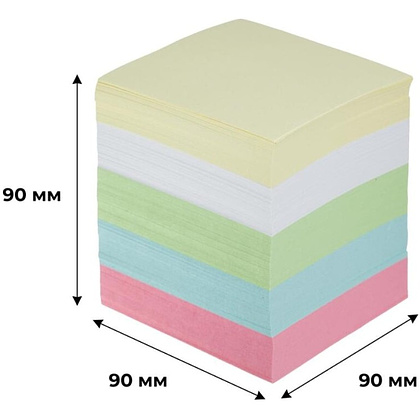 Бумага для заметок "Attache Economy", 90x90x90 мм, ассорти - 3