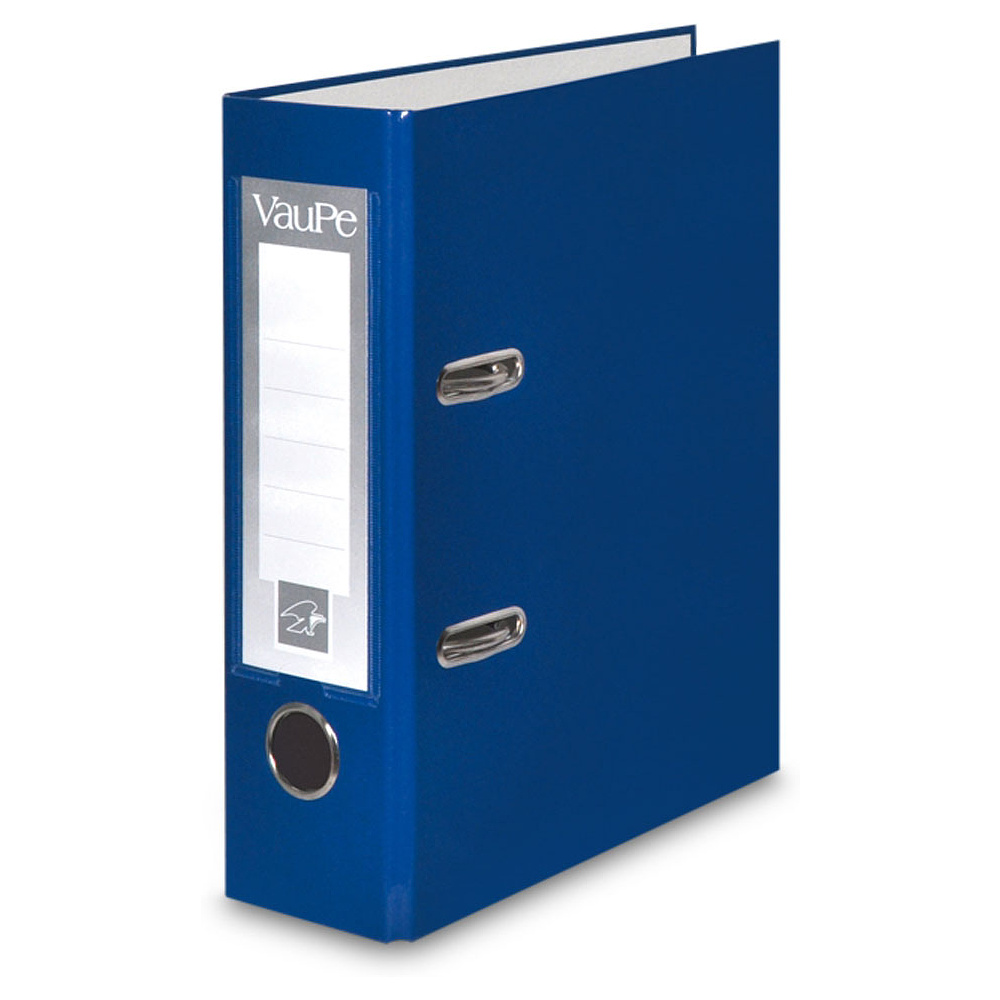 Папка-регистратор "VauPe", А5, 75 мм, ламинированный картон, синий