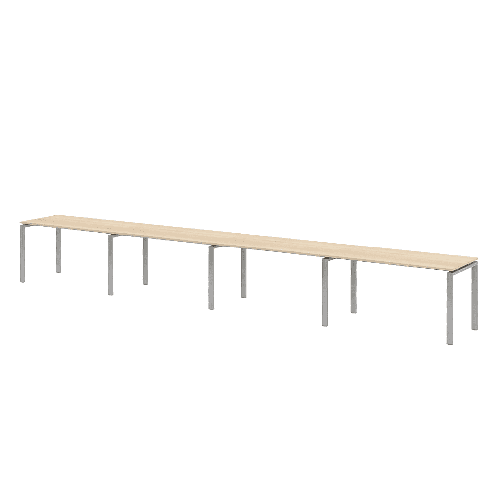 Коллекция Титан Бенч-система линейная на 4 рабочих места ТН312ТР-4х1+ТН312К-22_ПР, 4800х700х742, с пропусками для кабеля