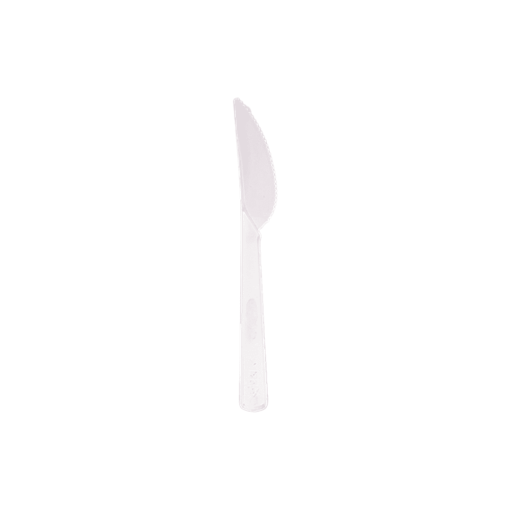 Пластиковый нож одноразовый премиум, 17 см, 50 шт/упак, белый