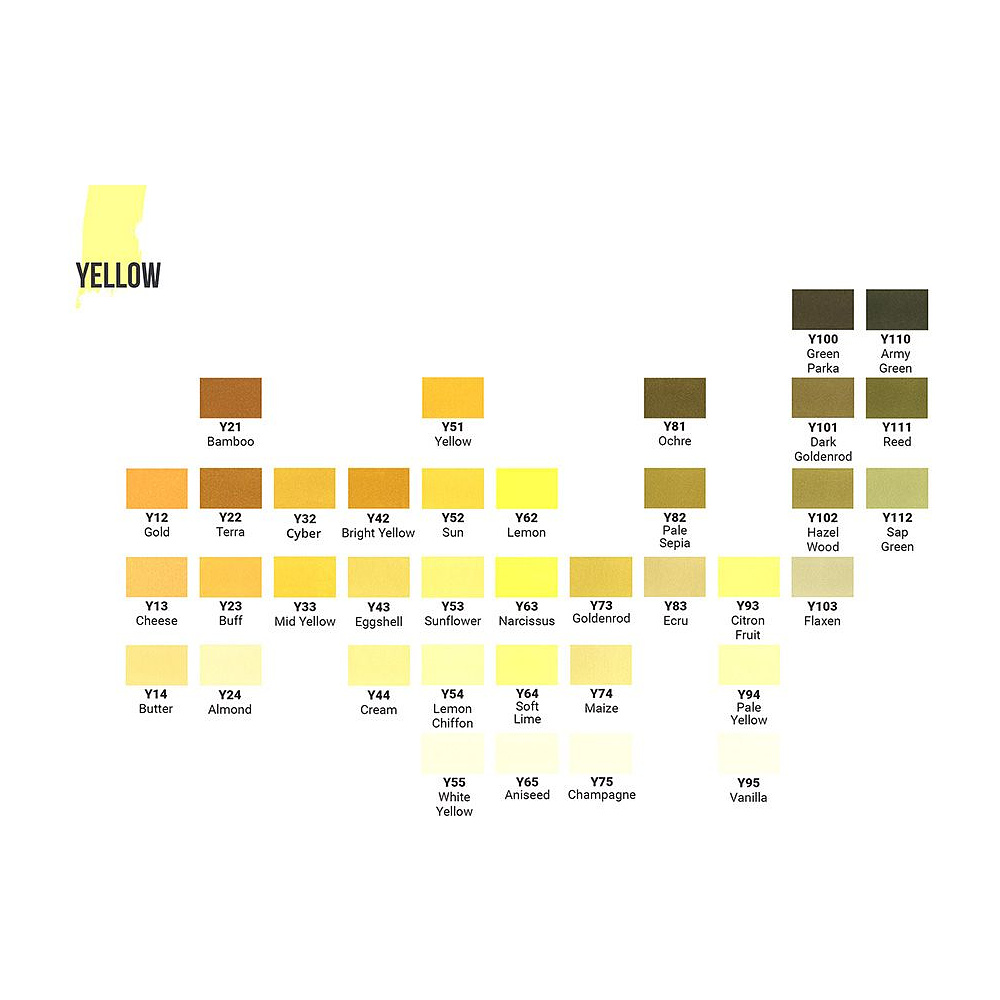 Маркер перманентный двусторонний "Sketchmarker", Y53 подсолнух - 2