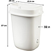 Корзина Luscan Prof Etalon для мусора, с крышкой, 32 л, белый - 2