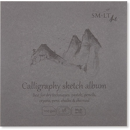 Скетчбук для каллиграфии "Layflat Calligraphy", 14x14 см, 100 г/м2, 48 листов