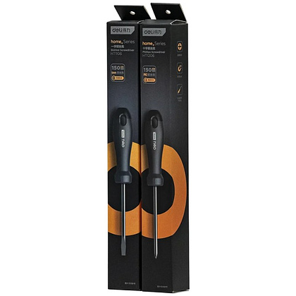 Отвертка Deli HS EHT1206, PH2х150 мм, Soft Touch, черный - 2
