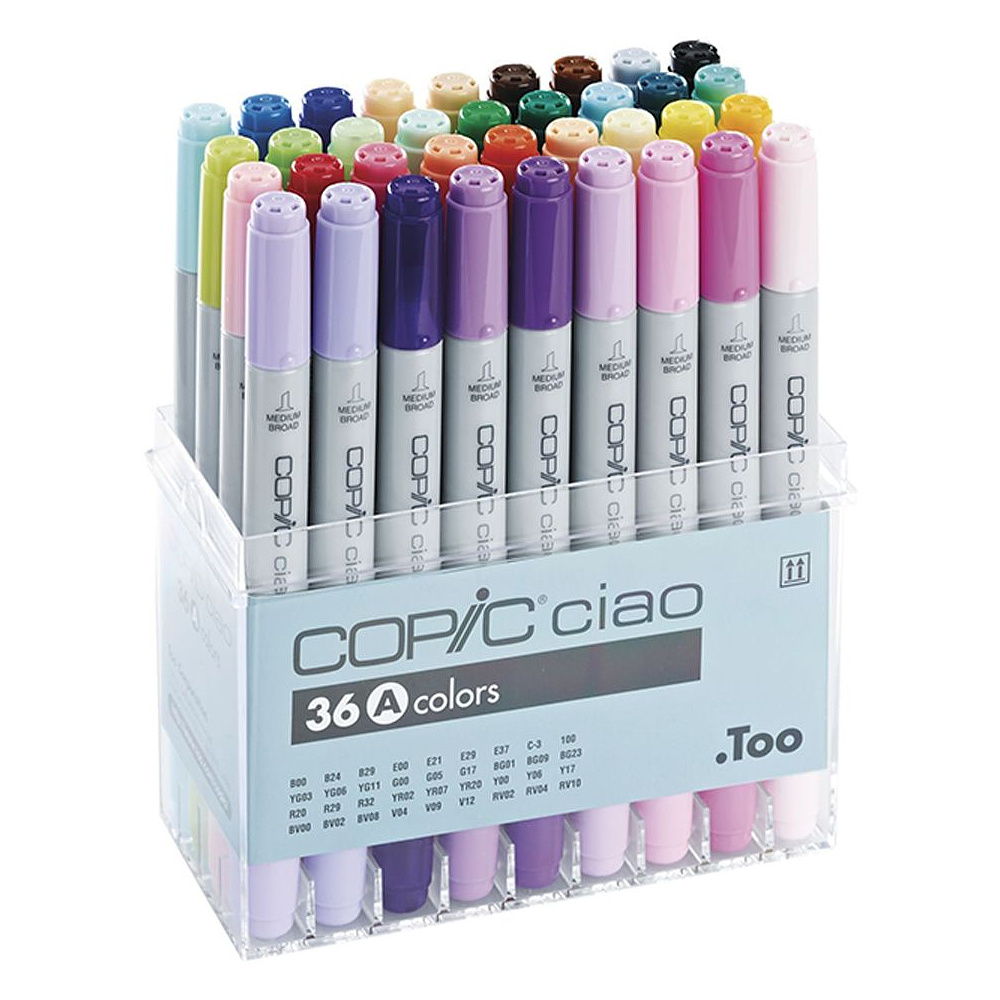 Набор маркеров перманентных "Copic ciao" A, 36 цветов