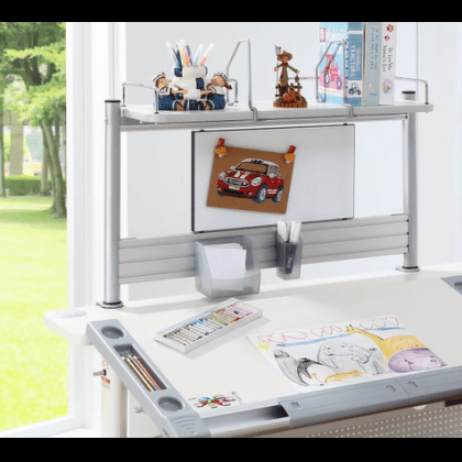 Полка Comf-Pro MINI SMART задняя, 840х620х240 мм, дуб белый, c доской белой - 3