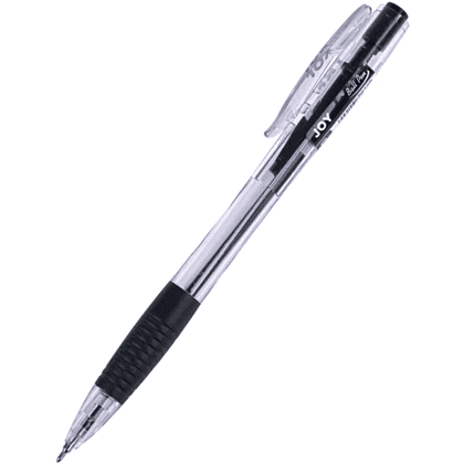 Ручка шариковая автоматическая Cello "Joy", 0.7 мм, прозрачный, стерж. черный