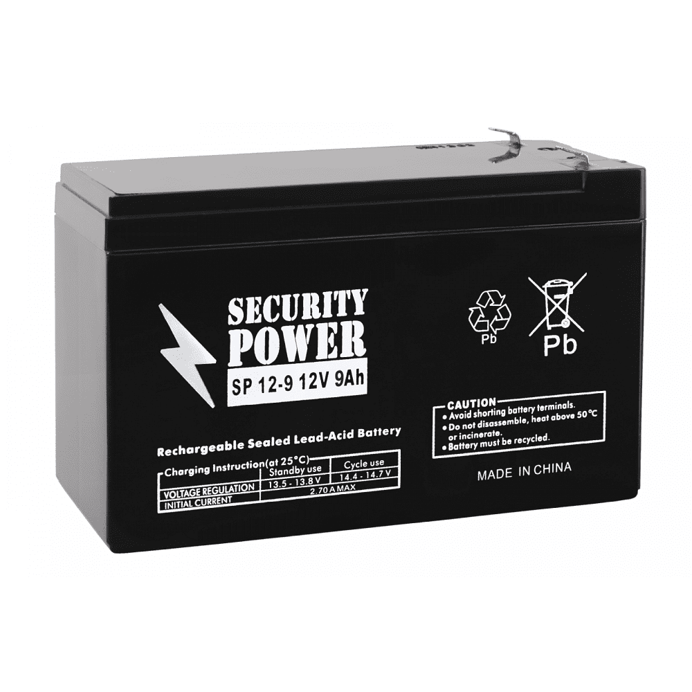 Аккумуляторная батарея Security Power SP 12-9 F1, 12 В, 9 Ач