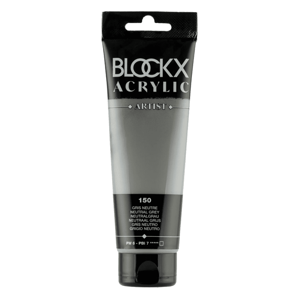 Краски акриловые "Blockx", 150 нейтральный серый, 120 мл