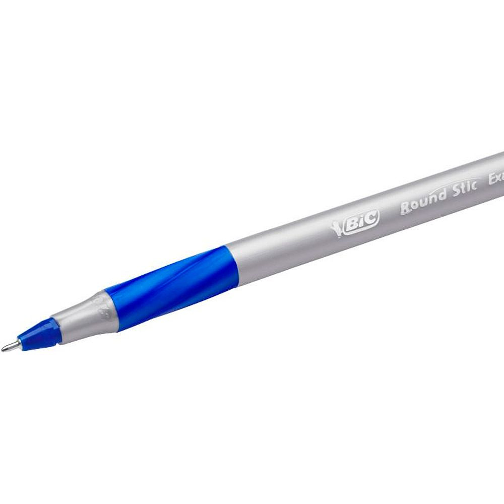 Ручка шариковая "Bic Round Stic Exact", 0.30 мм, серый, стерж. cиний - 2