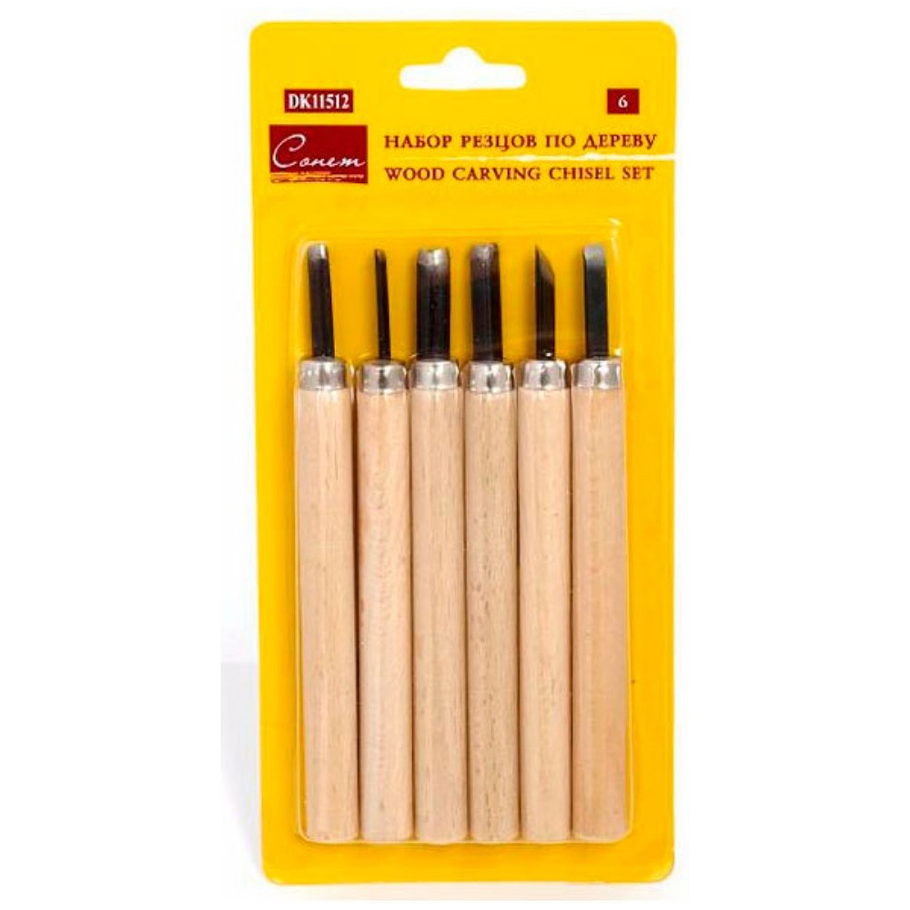 Резцы по дереву "Сонет", набор 6 шт.