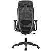 Кресло для руководителя SitZone U-090A, сетка, ткань, пластик, черный - 5