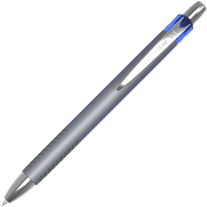 Ручка шариковая автоматическая "Butterflow Click", 0.7 мм, синий, серебристый, стерж. синий - 4