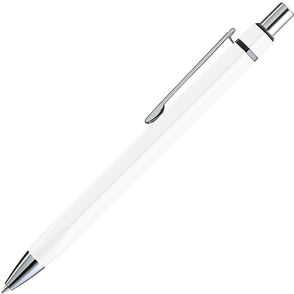 Ручка шариковая автоматическая "Six", 1.0 мм, белый, серебристый, стерж. синий