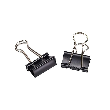Зажим для бумаги "Office Products", 19 мм, 12 шт, черный - 3