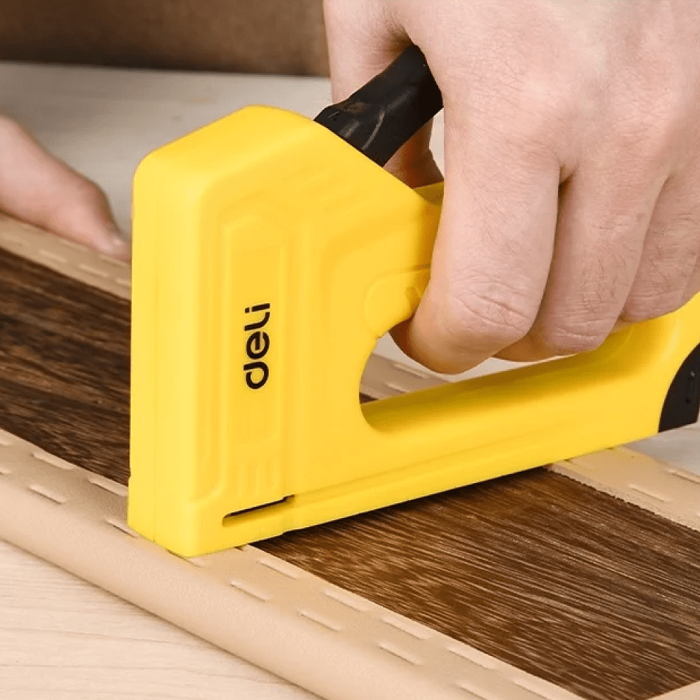 Пистолет скобозабивной Deli EDL238002, 25,5x15x3 см., желтый - 3