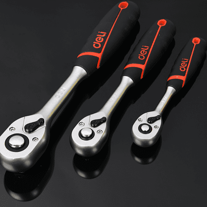 Ключ-трещотка Deli RS EDQ42802, 3/8", 200 мм, 72 зуба - 2