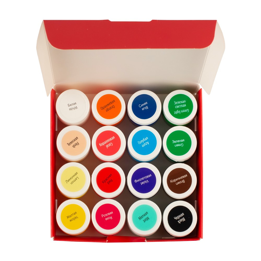 Гуашь "Цветик", 16 цветов, 15 мл. - 3