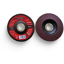 Круг лепестковый торцевой BIVOL, 125х22,2 мм, Р120