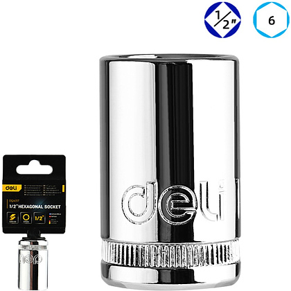 Головка торцевая шестигранная Deli YS EDQ4017 1/2", 17 мм, серебристый - 2