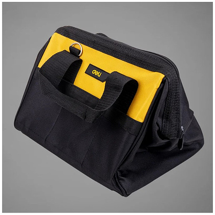 Сумка для инструментов Deli YS EDL-P1, 300х230х250 мм, ткань Oxford, черный, желтый - 2