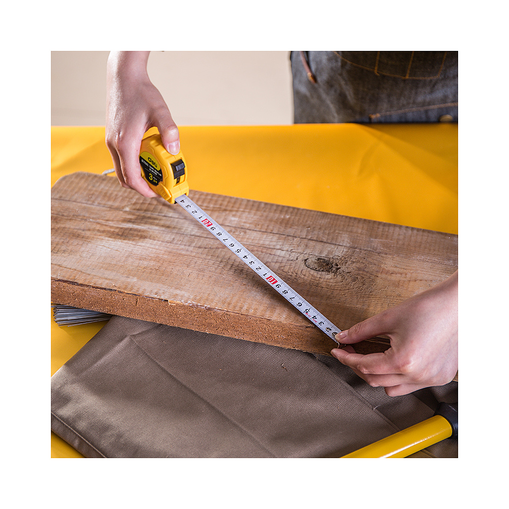 Рулетка Deli "EDL9003B", 3 м, желтый - 8