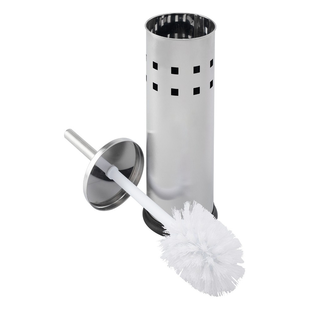 Ерш для унитаза "BXG-TBW-8585", металл, напольный, с креплением, хром, матовый