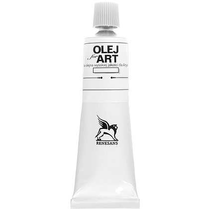 Краски масляные Renesans "Oils for art", 52 белила быстросохнущие, 60 мл, туба