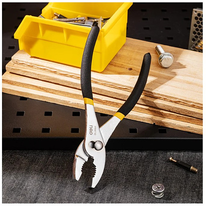 Переставные пассатижи Deli YS EDL25508, 200 мм., желтый, черный - 2