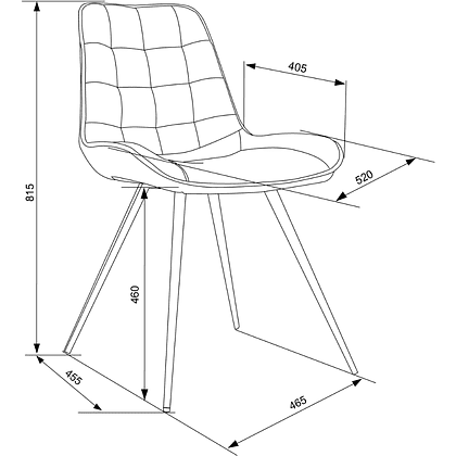 Стул Бюрократ "CH-K2", ткань, бежевый, металл - 8