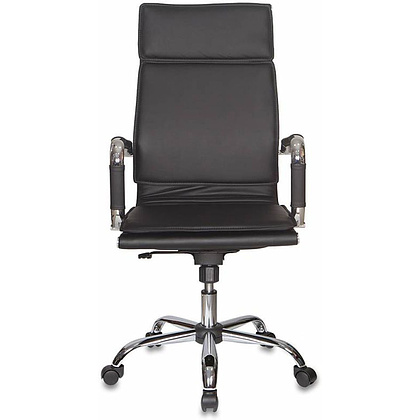 Кресло для руководителя "Бюрократ CH-993" высокая спинка, кожзам, хром, черный - 3