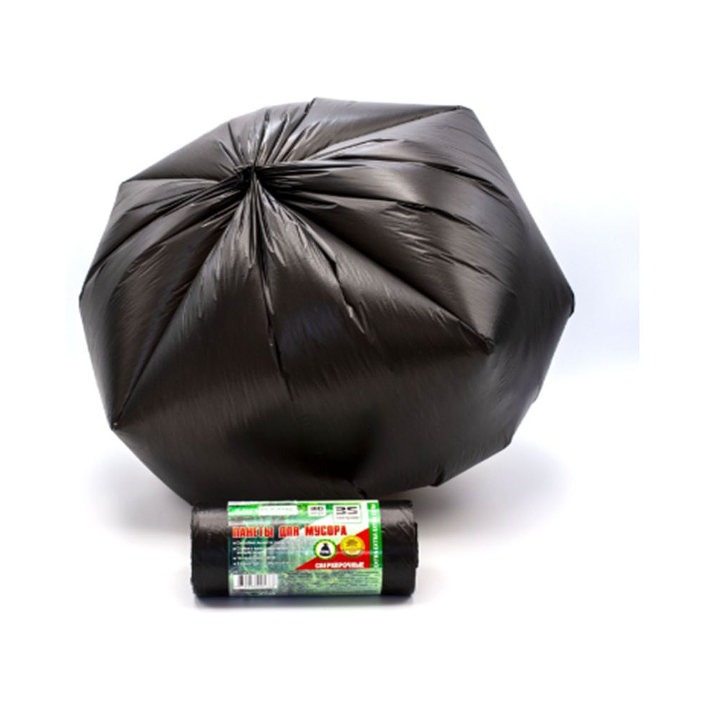 Мешки для мусора "Mirpack Extra", 12 мкм, 35 л, 30 шт/рулон - 2