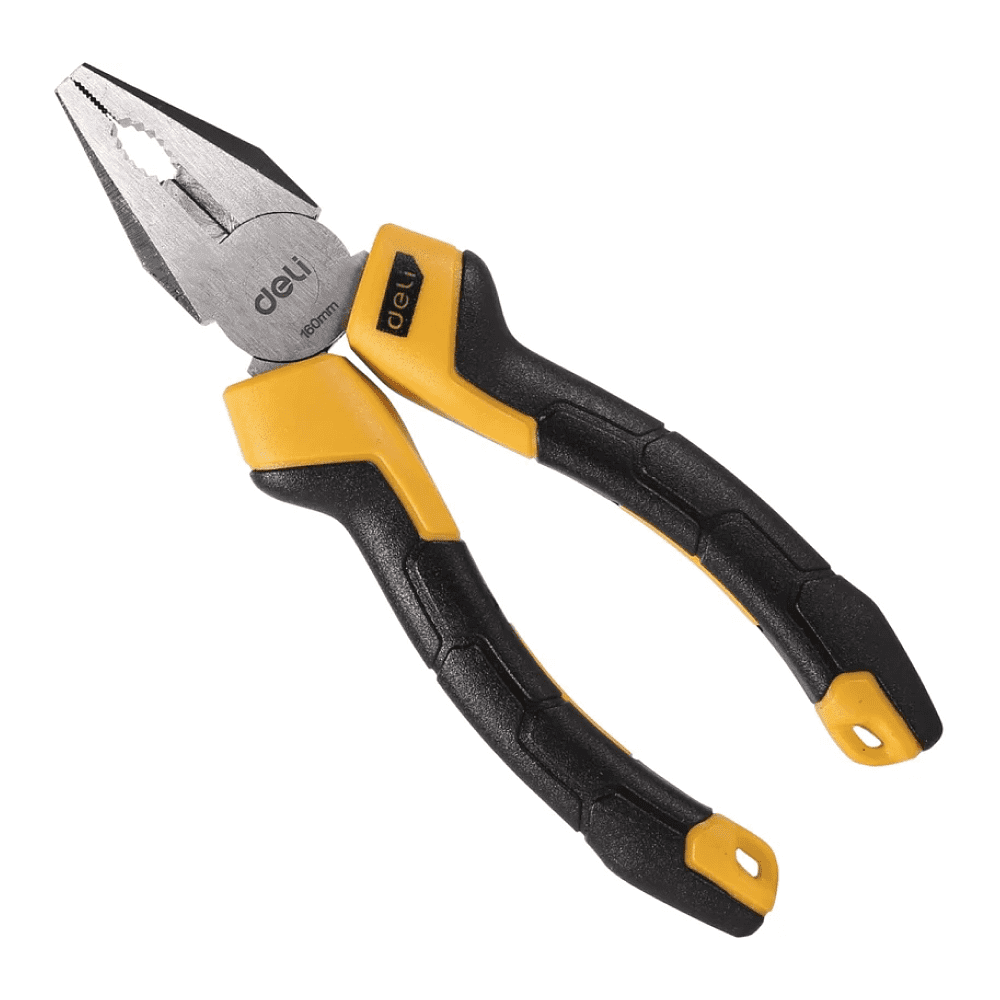 Плоскогубцы Deli YS EDL2006Z, 160 мм, 2-х компонентные рукоятки