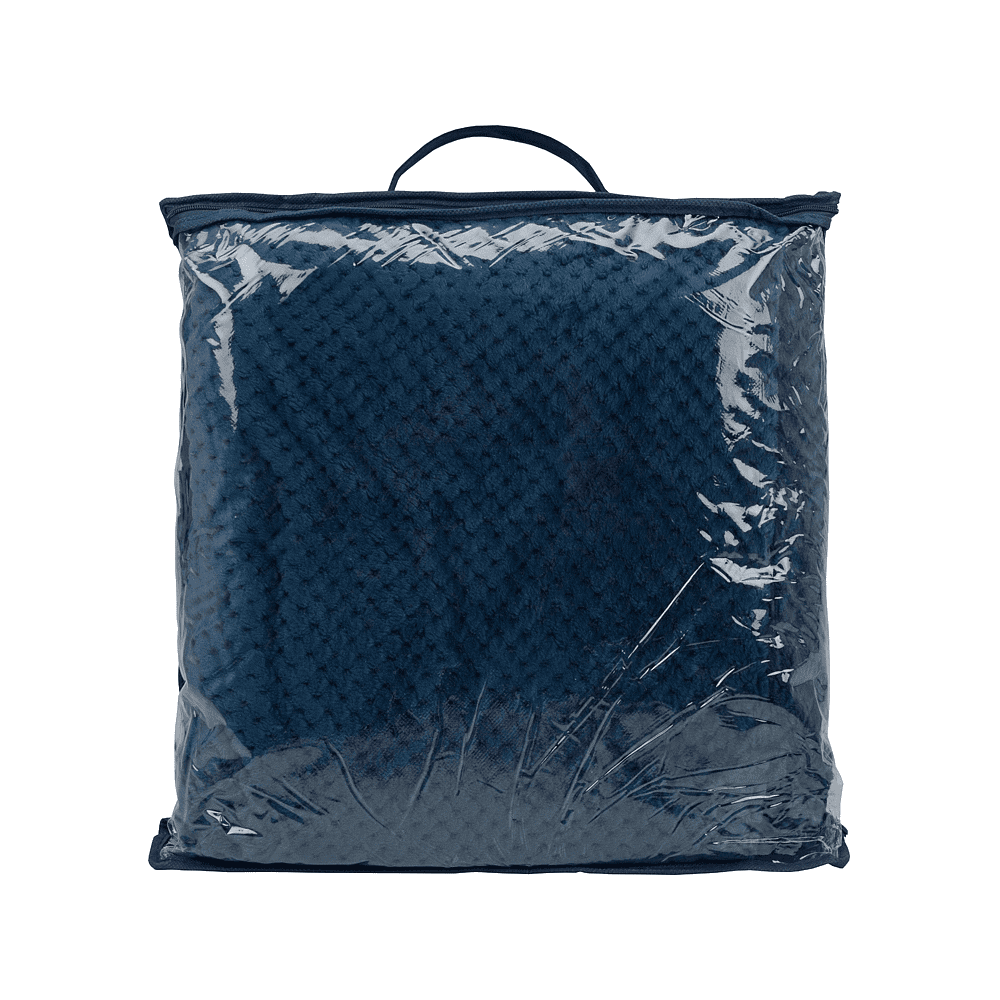 Плед "Фолд", полиэстер., темно-синий - 2