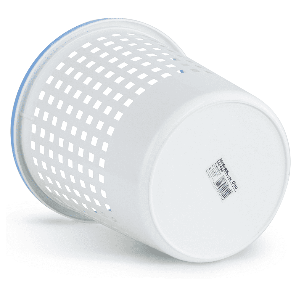 Урна для мусора "Deli", 11.5 л, пластик, белый, голубой - 4