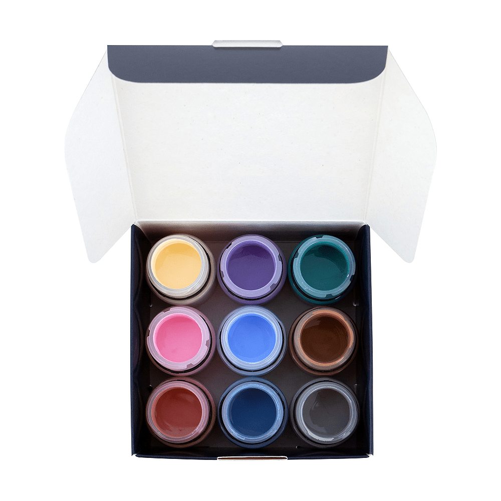 Краска акриловая по ткани "Декола пастель", набор 9 цветов, 20 мл, банки - 6