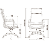 Кресло для руководителя "Бюрократ CH-993" высокая спинка, экокожа, хром, серый - 5