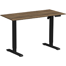 Стол с электроприводом WellDesk Basic 1300x675х18 черный/дуб санта-фе винтаж (9191456+9178196)