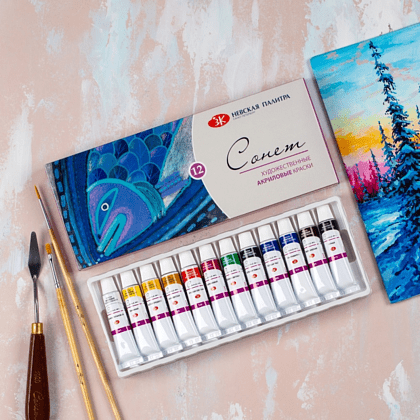 Краски акриловые "Сонет", 12 цветов, 10 мл. - 4