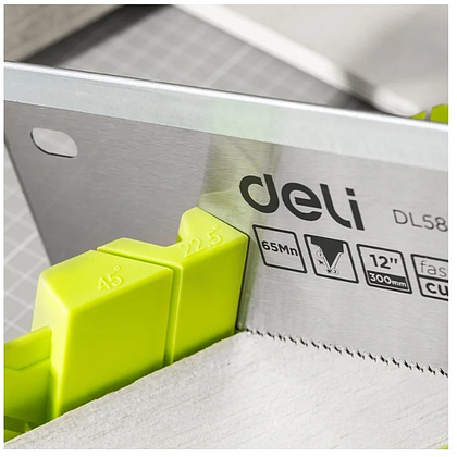 Стусло с ножовкой Deli GS EDL580900, 22.5°/45°/90°, 13 TPI, 300 мм, черный, зеленый - 19
